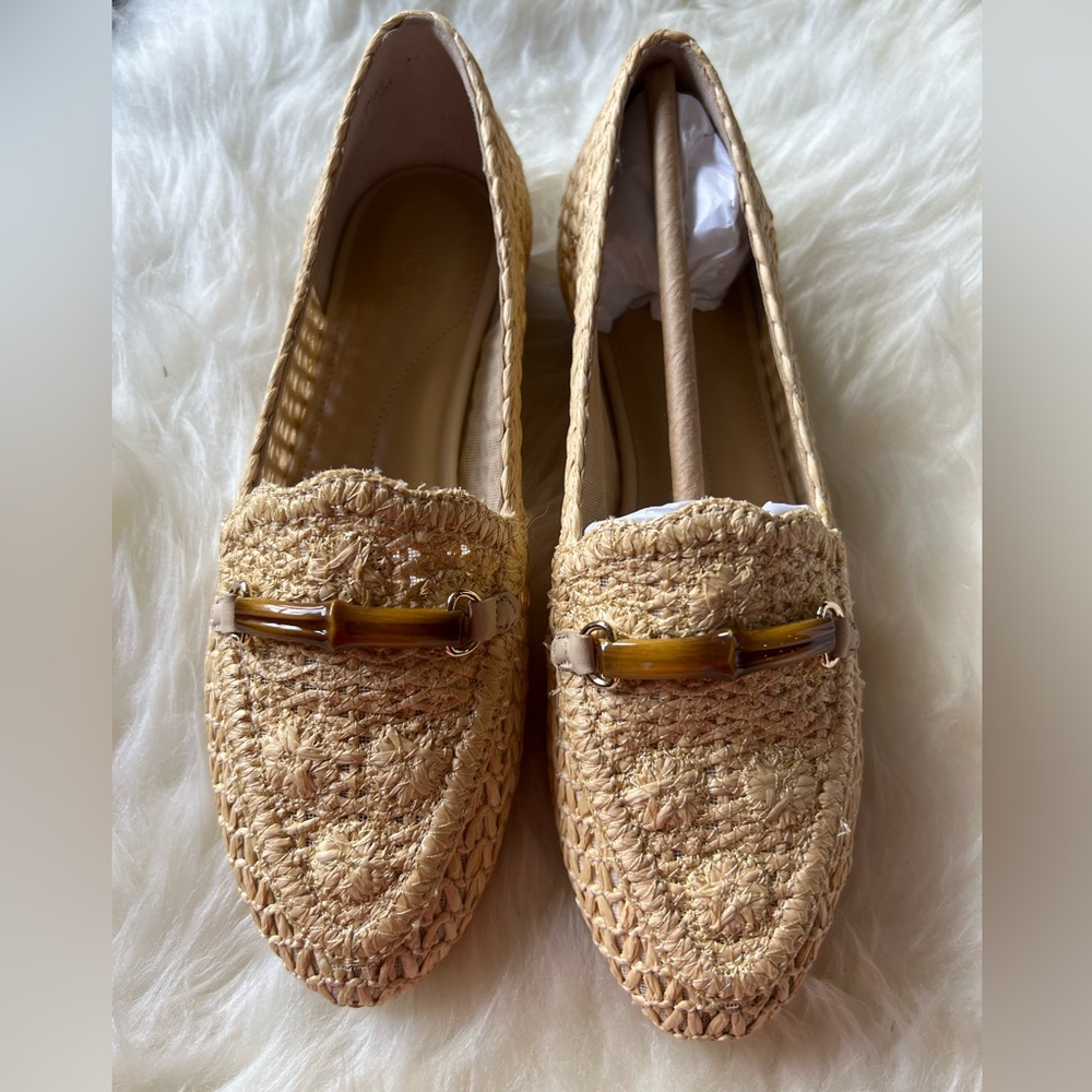 Talbots Woven Beige Espadrille Loafers